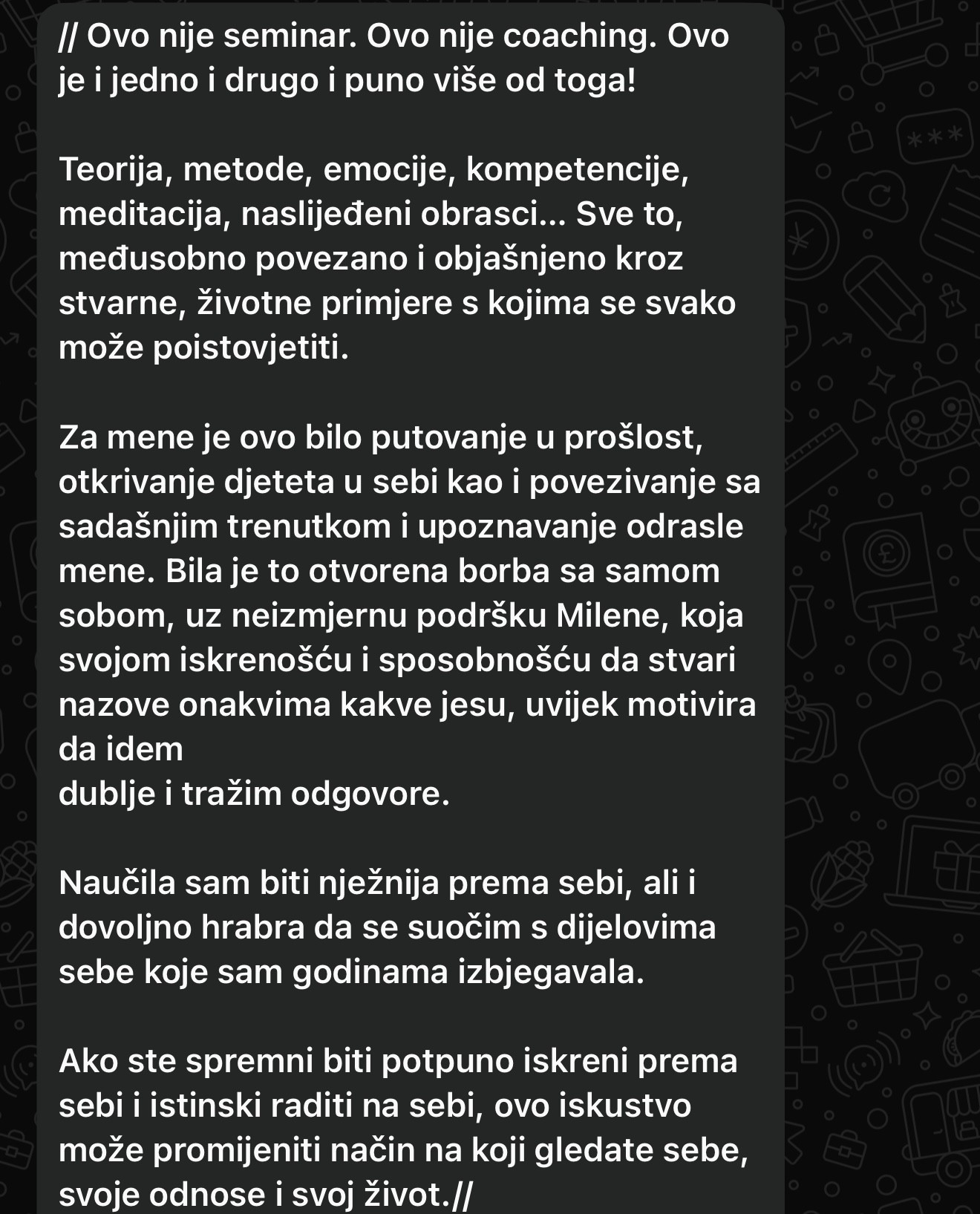 Iskustvo polaznice 6