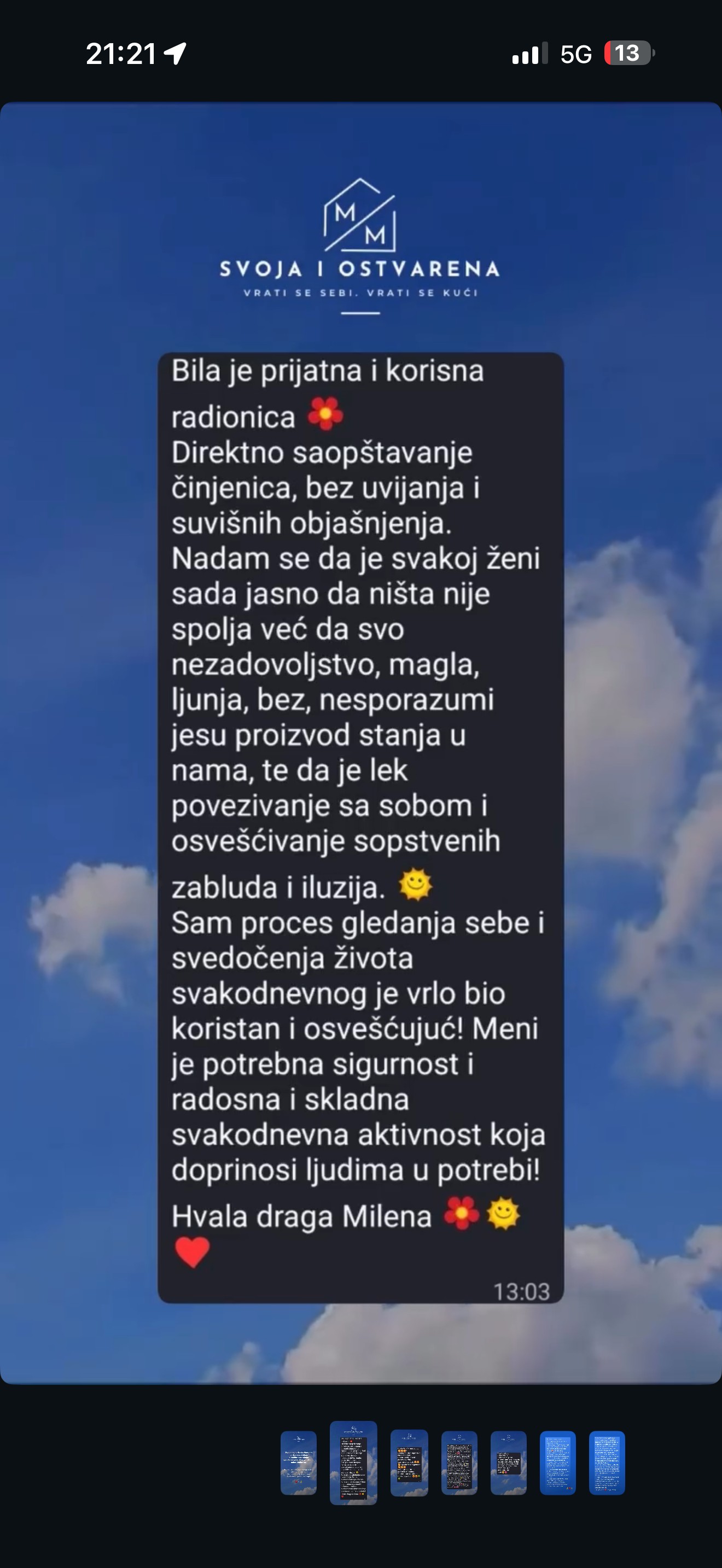 Iskustvo polaznice 7
